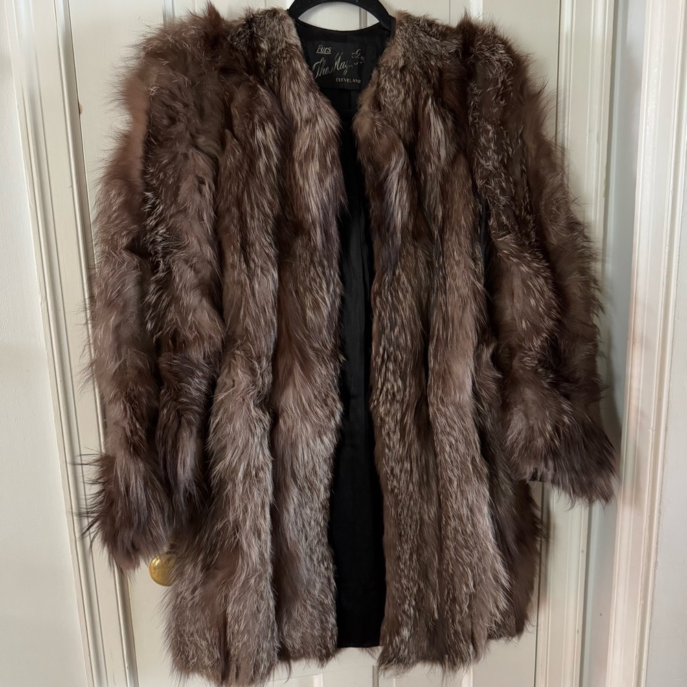 SOLD Silver Fox Faux Fur Jacket